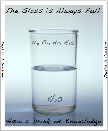 The glass is always full, h2o and air